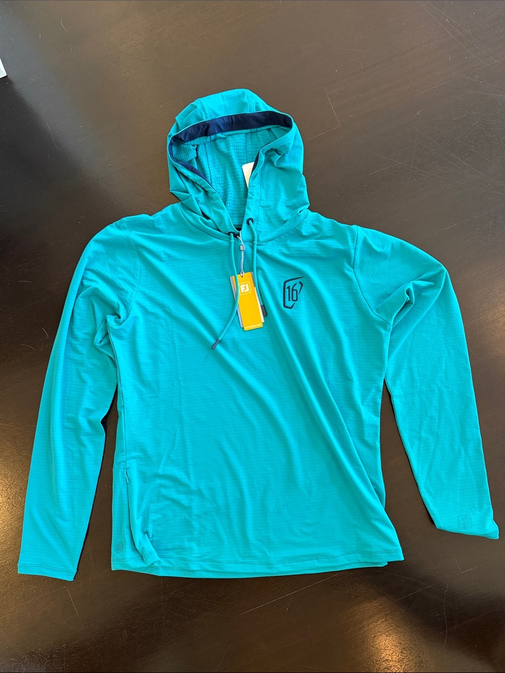 FootJoy Teal Hooded Performance Rash Guard